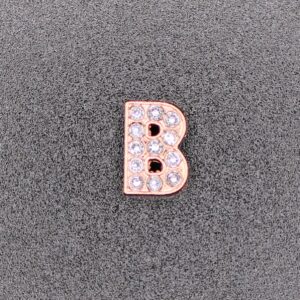 Buchstaben für Armband - Rosegold mit Bling, B